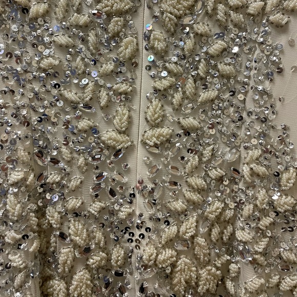 Adrianna Papell Embellished Mesh Tank Dress Size 12 - Picture 9 of 14